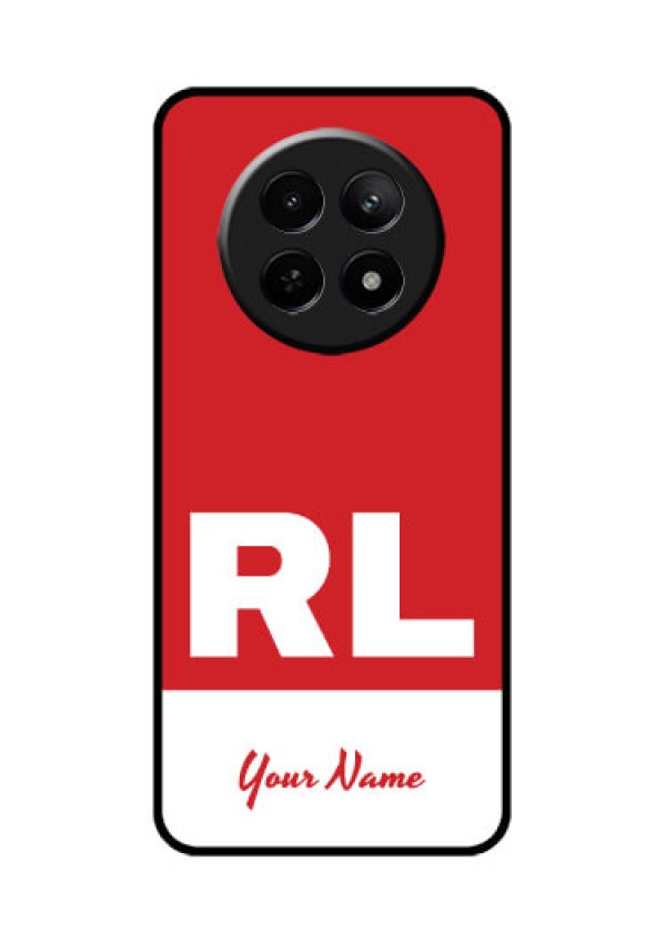 Realme C65 5G Custom Glass Phone Case - Dual Tone Custom Text Design