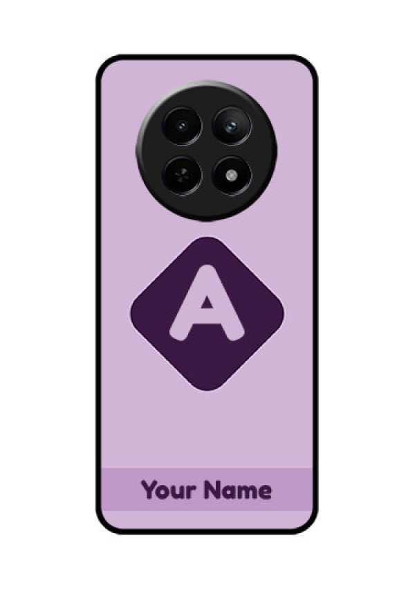 Realme C65 5G Custom Glass Phone Case - Custom Letter In Curved Badge Design
