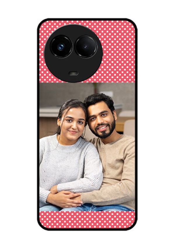Realme C67 5G Custom Glass Phone Case - White Dotted Design