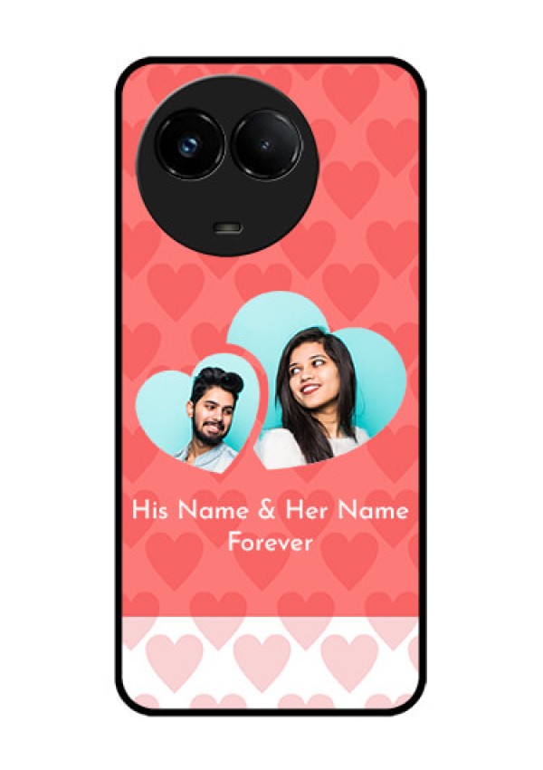 Realme C67 5G Custom Glass Phone Case - Couple Pic Upload Design