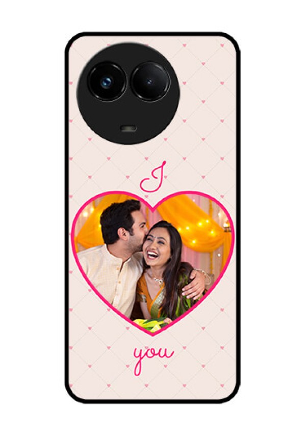 Realme C67 5G Custom Glass Phone Case - Heart Shape Design