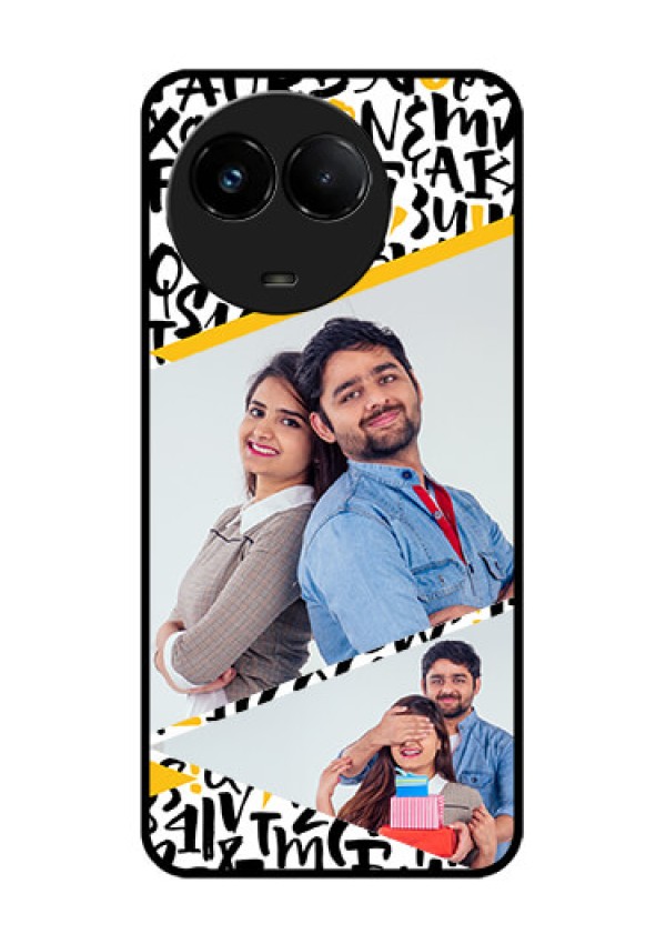 Realme C67 5G Custom Glass Phone Case - Letters Pattern Design