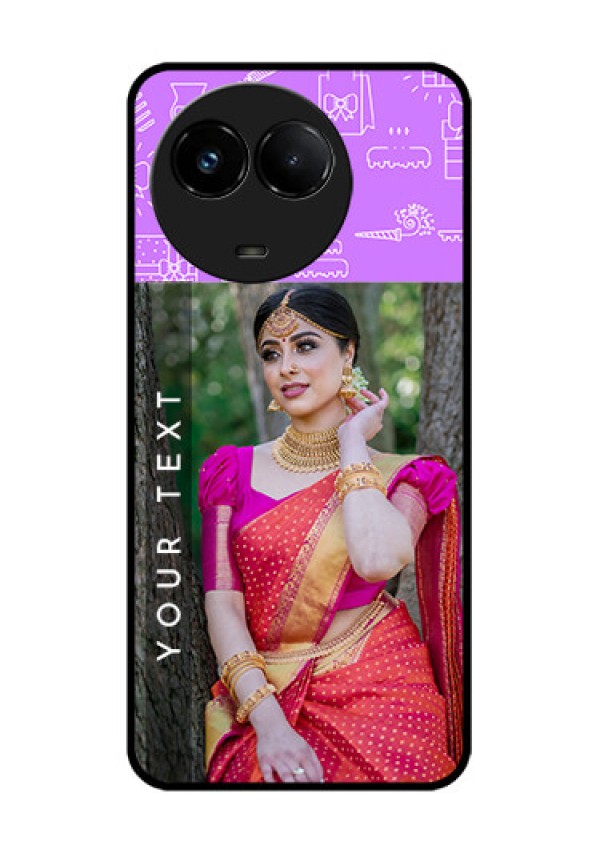 Realme C67 5G Custom Glass Phone Case - Birthday Icons Design