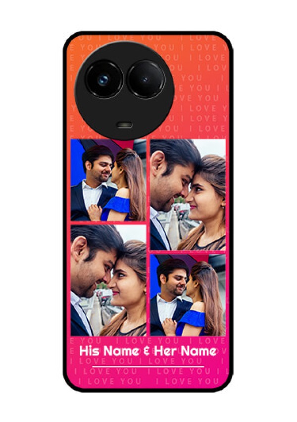 Realme C67 5G Custom Glass Phone Case - I Love You Pink Design