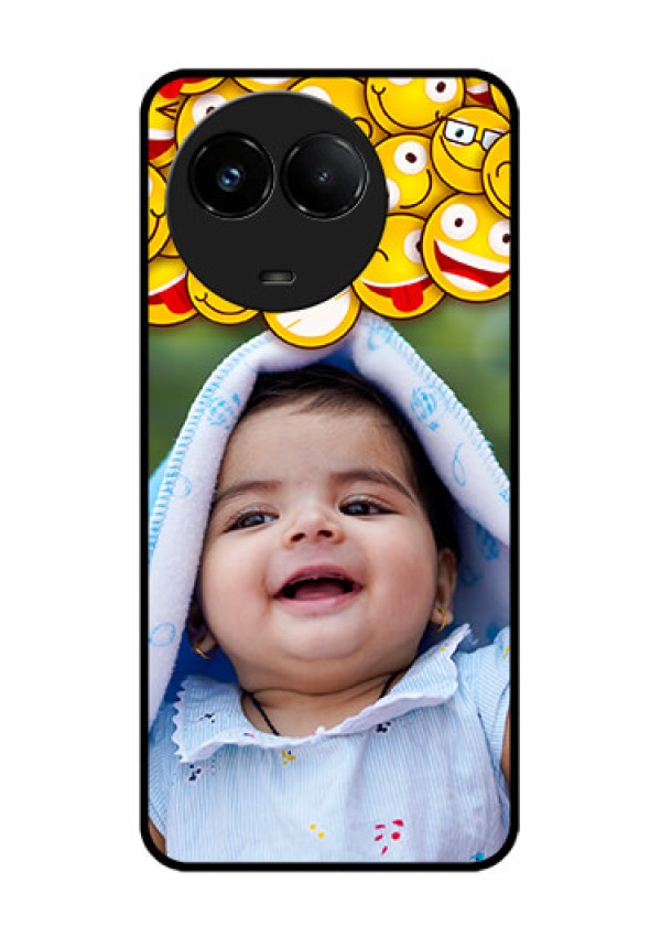 Realme C67 5G Custom Glass Phone Case - With Smiley Emoji Design