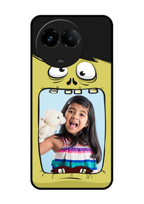 Realme C67 5G Custom Glass Phone Case - Cartoon Monster Back Case Design