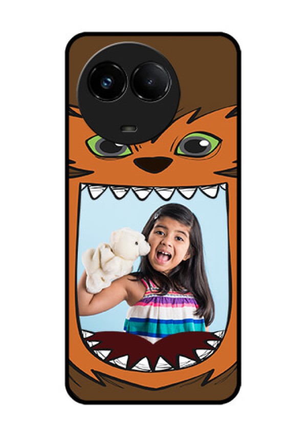 Realme C67 5G Custom Glass Phone Case - Owl Monster Back Case Design