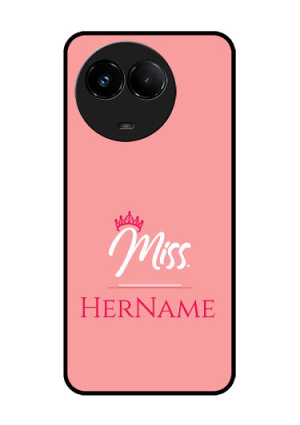 Realme C67 5G Custom Glass Phone Case - Mrs With Name Design