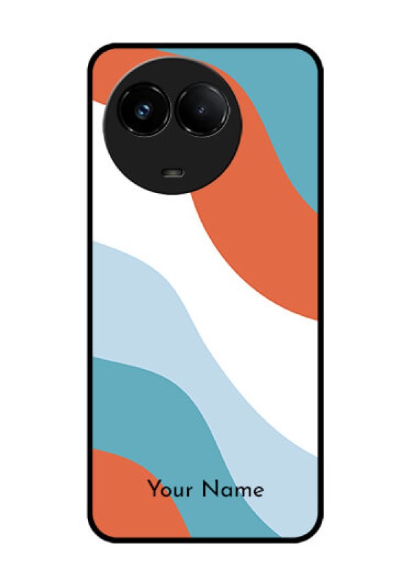 Realme C67 5G Custom Glass Phone Case - Coloured Waves Design