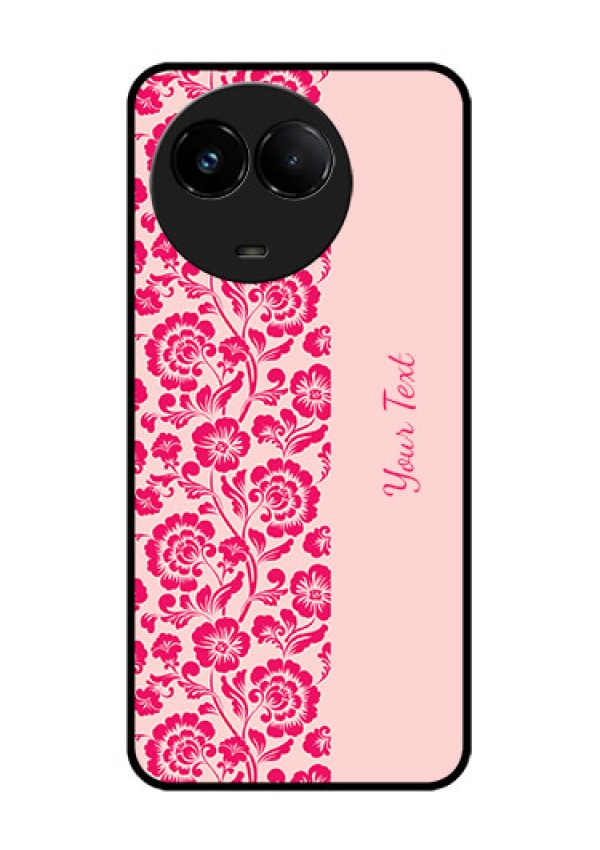 Realme C67 5G Custom Glass Phone Case - Attractive Floral Pattern Design