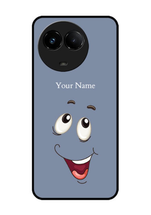 Realme C67 5G Custom Glass Phone Case - Laughing Cartoon Face Design