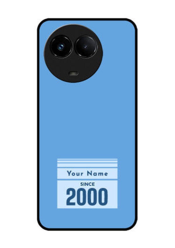 Realme C67 5G Custom Glass Phone Case - Custom Year Of Birth Design