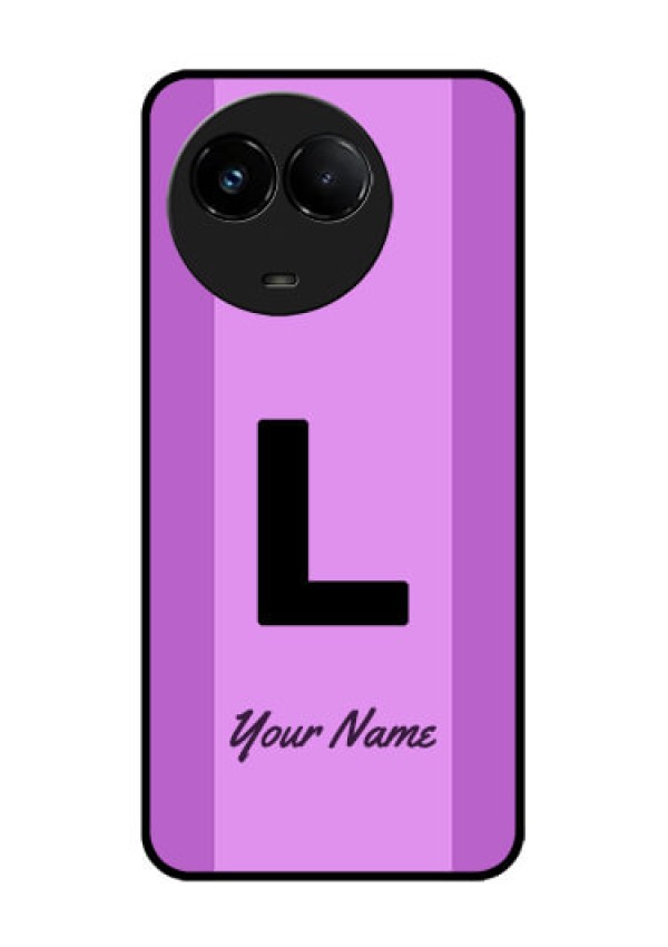 Realme C67 5G Custom Glass Phone Case - Tricolor Custom Text Design