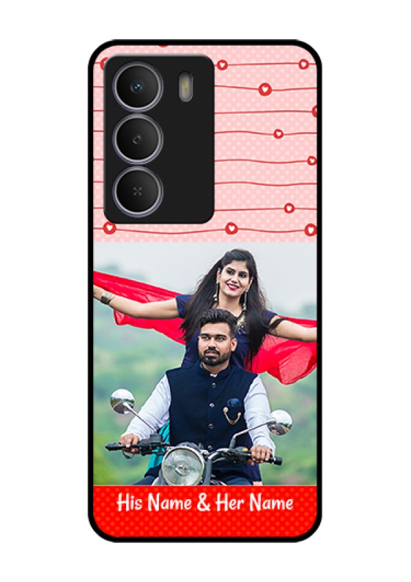 Realme C71 5G Custom Glass Phone Case - Red Pattern Case Design