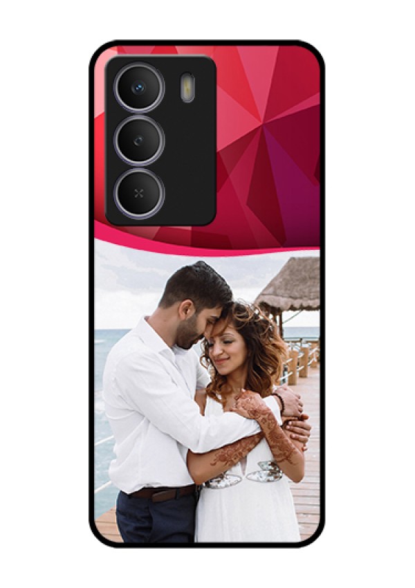 Realme C71 5G Custom Glass Phone Case - Red Abstract Design