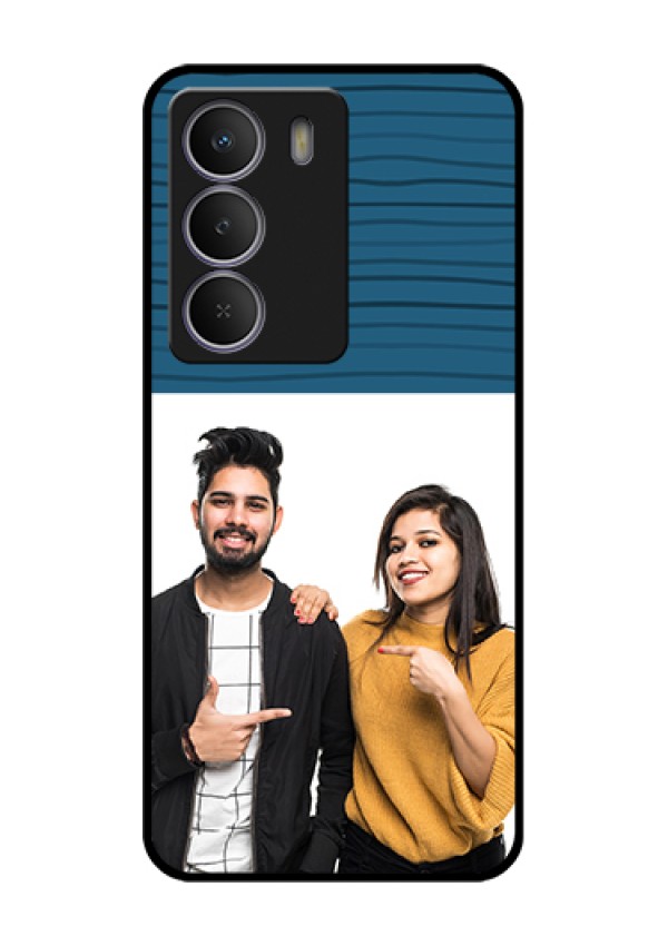 Realme C71 5G Custom Glass Phone Case - Blue Pattern Cover Design