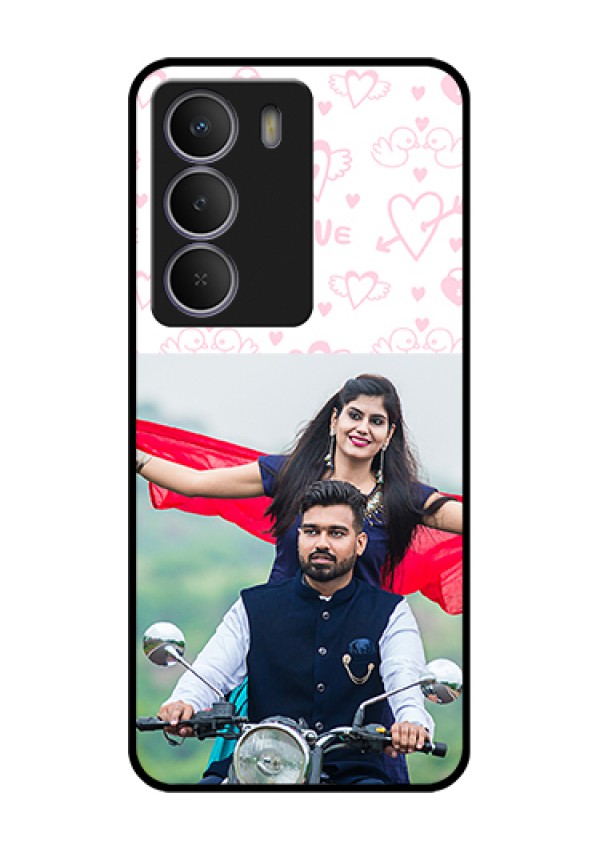 Realme C71 5G Custom Glass Phone Case - Pink Flying Heart Design
