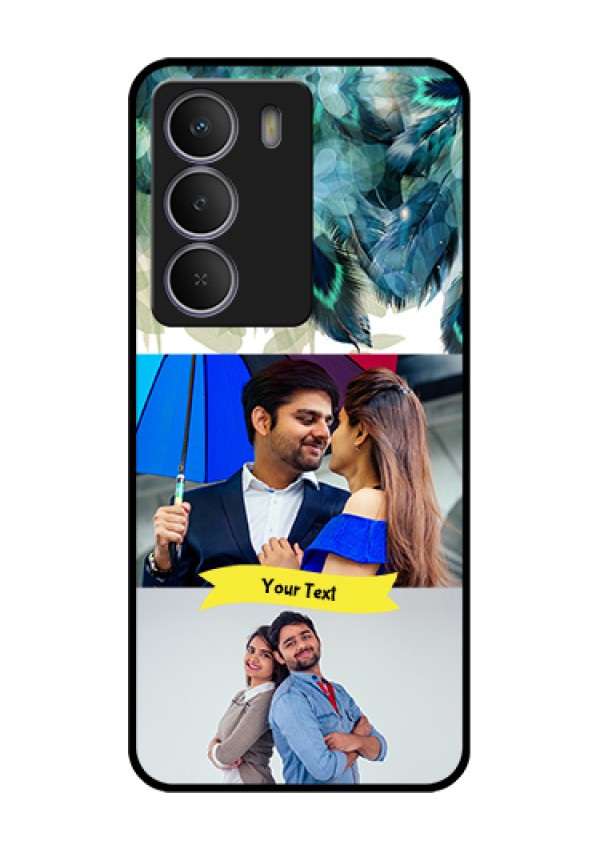 Realme C71 5G Custom Glass Phone Case - Image With Boho Peacock Feather Design