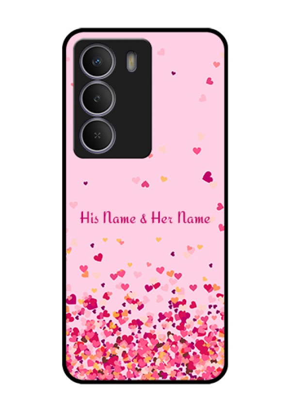 Realme C71 5G Custom Glass Phone Case - Floating Hearts Design