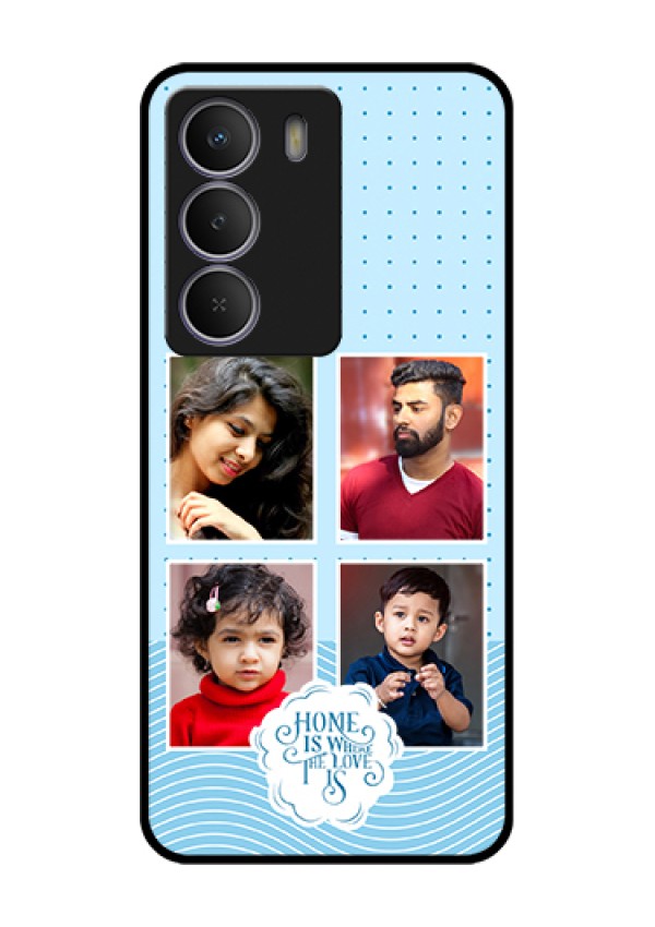 Realme C71 5G Custom Glass Phone Case - Cute Love Quote With 4 Pic Upload Design