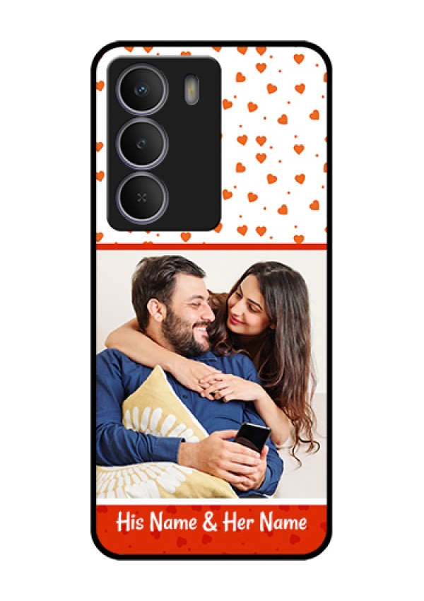 Realme C73 5G Custom Glass Phone Case - Orange Love Symbol Design