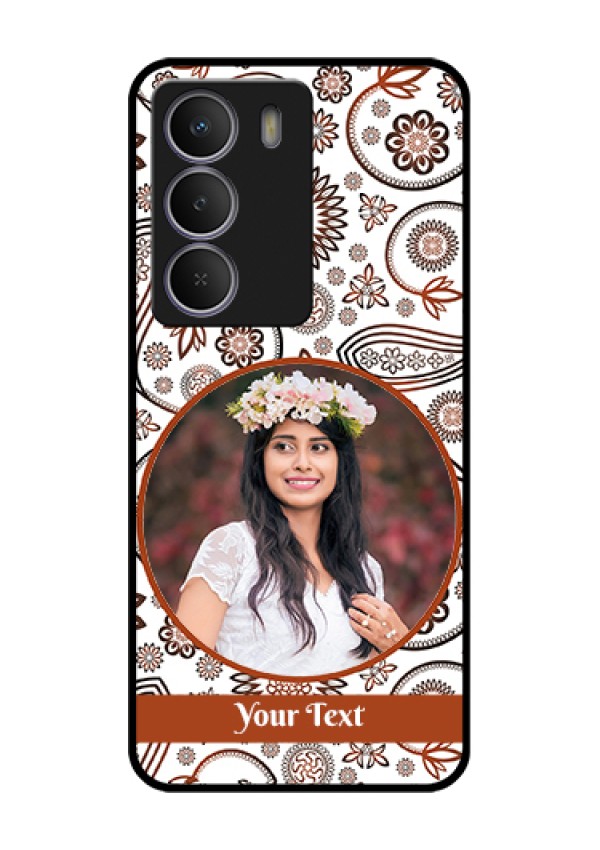 Realme C73 5G Custom Glass Phone Case - Abstract Flower Design