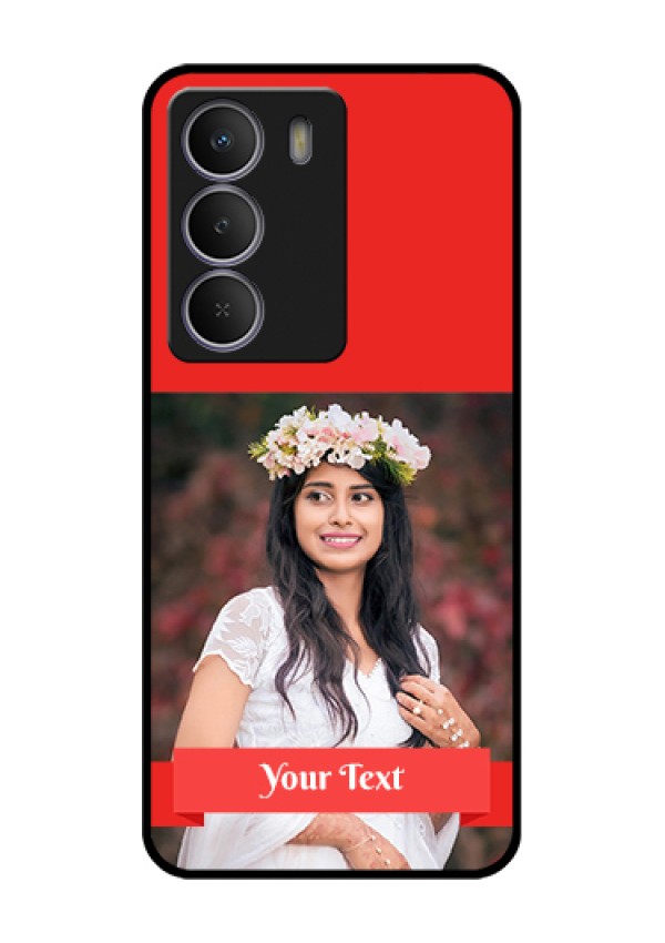 Realme C73 5G Custom Glass Phone Case - Simple Red Color Design
