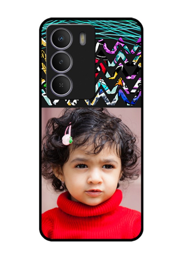 Realme C73 5G Custom Glass Phone Case - Neon Abstract Design