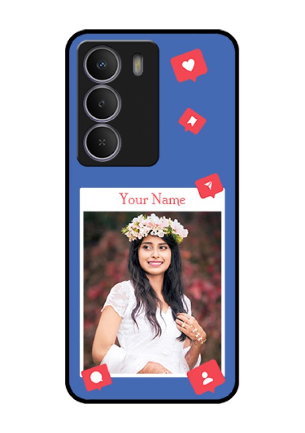 Realme C73 5G Custom Glass Phone Case - Like Share And Comment Design