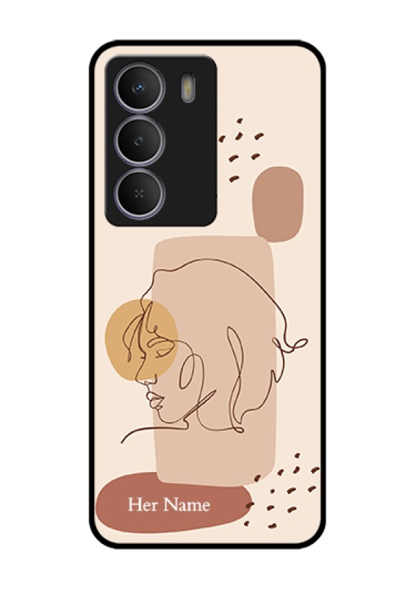 Realme C73 5G Custom Glass Phone Case - Calm Woman Line Art Design
