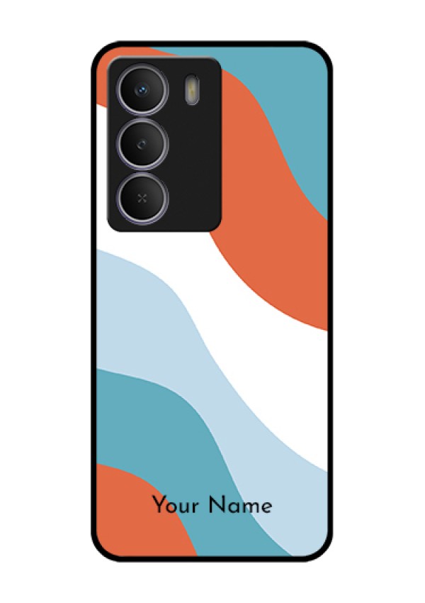 Realme C73 5G Custom Glass Phone Case - Coloured Waves Design