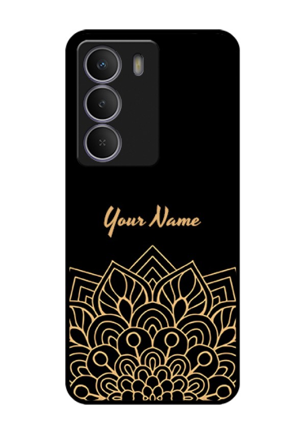 Realme C73 5G Custom Glass Phone Case - Golden Mandala Design