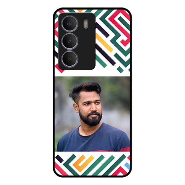 Realme C73 5G Custom Glass Phone Case - Colorful Maze Pattern Design Realme C73 5G Custom Glass Phone Case - Colorful Maze Pattern Design