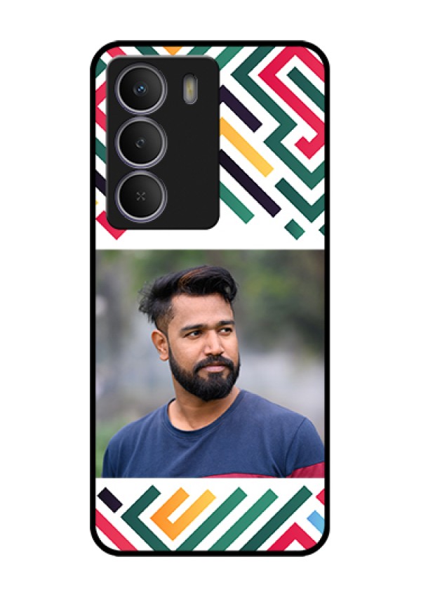 Realme C73 5G Custom Glass Phone Case - Colorful Maze Pattern Design