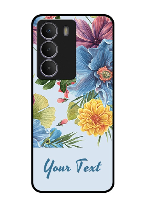 Realme C73 5G Custom Glass Phone Case - Stunning Watercolored Flowers Painting Design