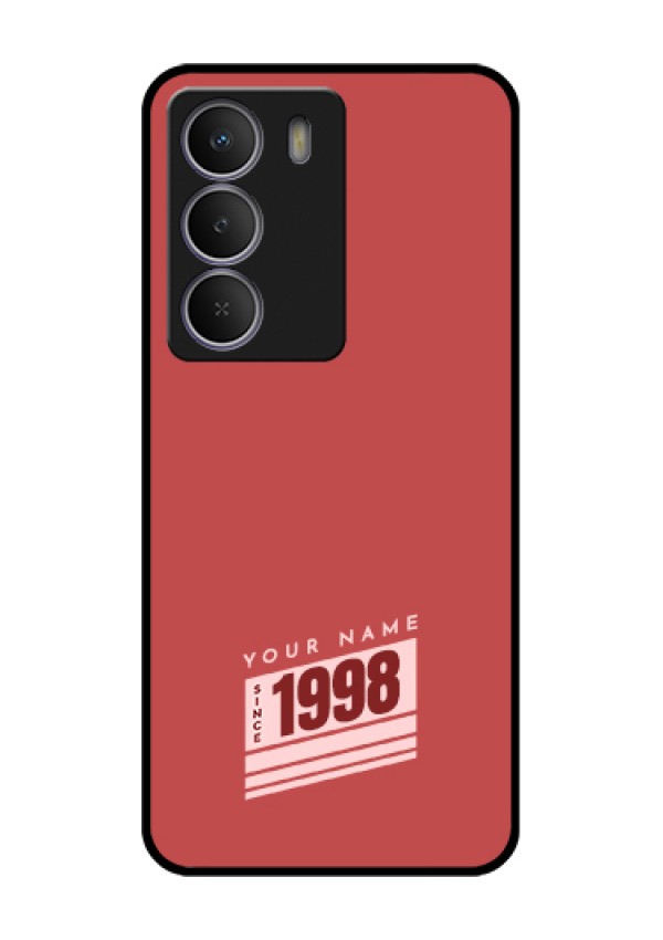 Realme C73 5G Custom Glass Phone Case - Red Custom Year Of Birth Design