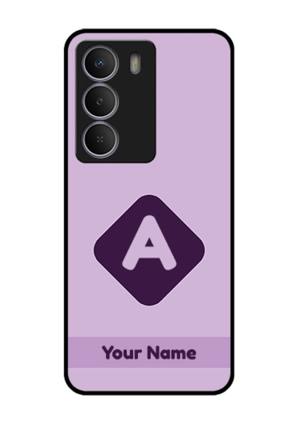 Realme C73 5G Custom Glass Phone Case - Custom Letter In Curved Badge Design