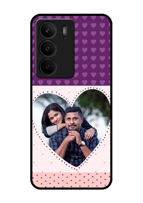 Realme C75 5G Custom Glass Phone Case - Violet Love Dots Design