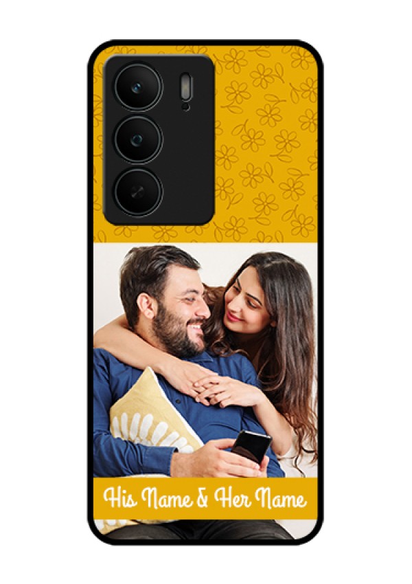 Realme C75 5G Custom Glass Phone Case - Yellow Floral Design