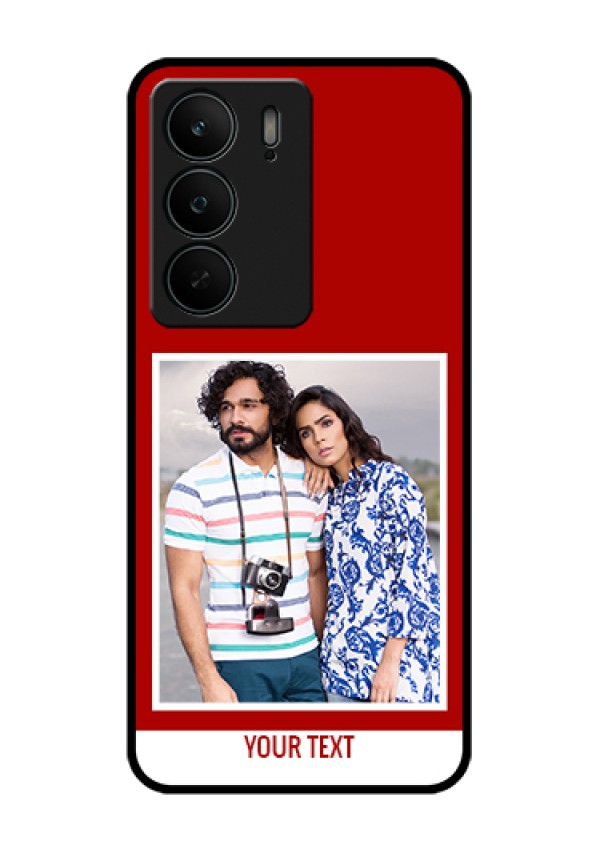 Realme C75 5G Custom Glass Phone Case - Red Color Design
