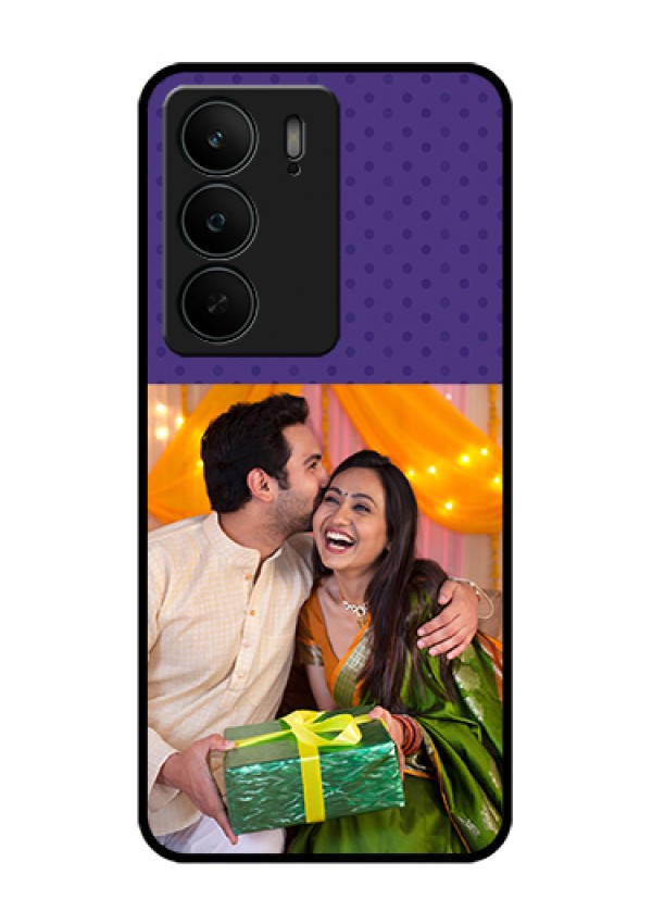 Realme C75 5G Custom Glass Phone Case - Violet Colored Pattern Design
