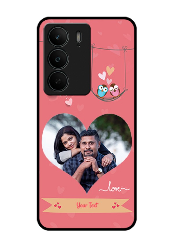 Realme C75 5G Custom Glass Phone Case - Peach Color Love Design