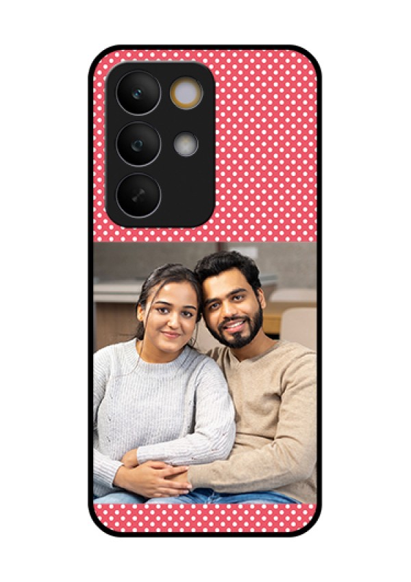 Realme C85 5G Custom Glass Phone Case - White Dotted Design