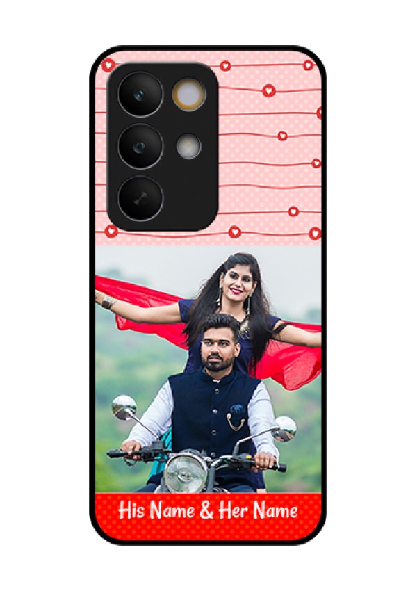Realme C85 5G Custom Glass Phone Case - Red Pattern Case Design