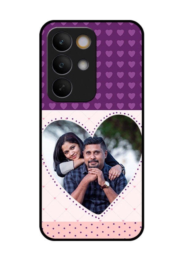 Realme C85 5G Custom Glass Phone Case - Violet Love Dots Design