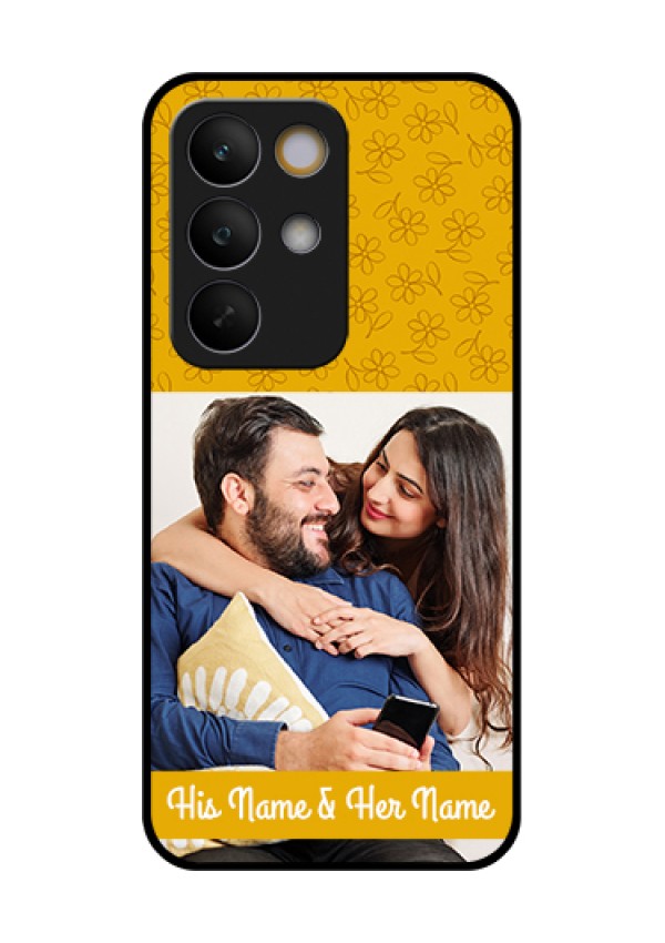 Realme C85 5G Custom Glass Phone Case - Yellow Floral Design