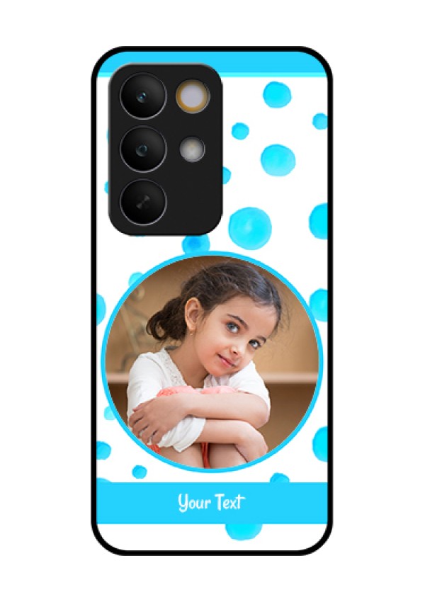 Realme C85 5G Custom Glass Phone Case - Blue Bubbles Pattern Design
