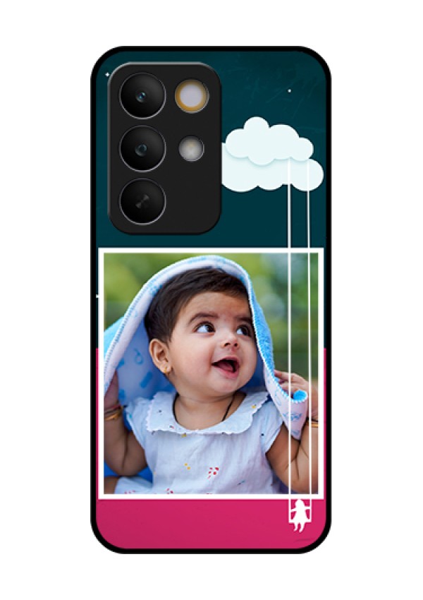 Realme C85 5G Custom Glass Phone Case - Cute Girl With Cloud Design