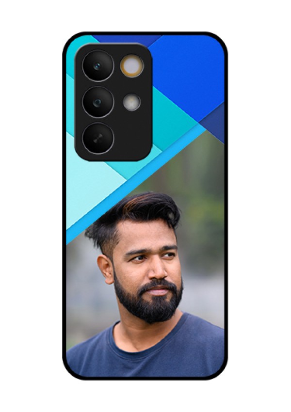 Realme C85 5G Custom Glass Phone Case - Blue Pattern Design