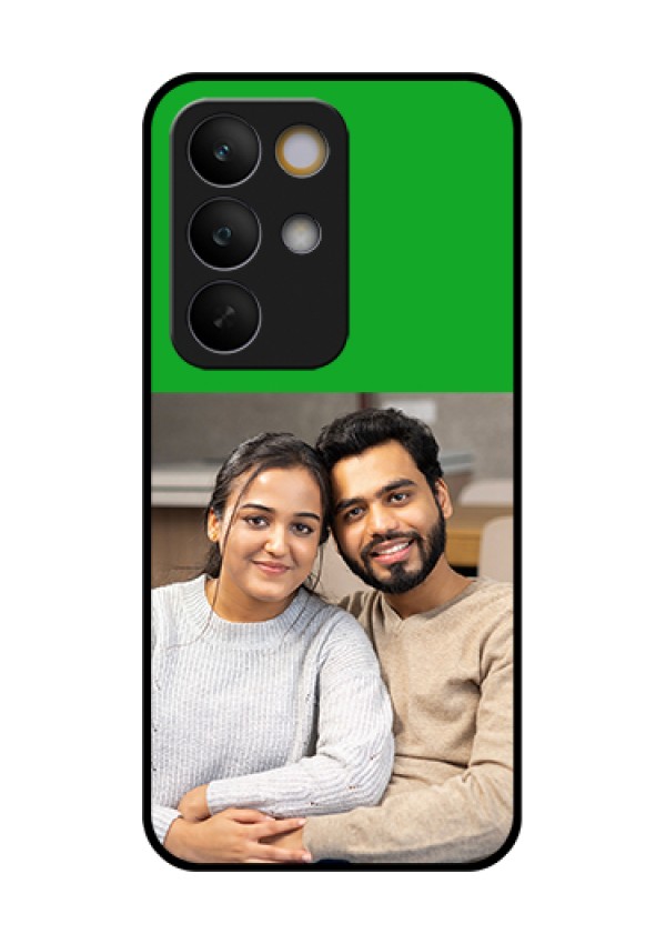 Realme C85 5G Custom Glass Phone Case - Green Pattern Design